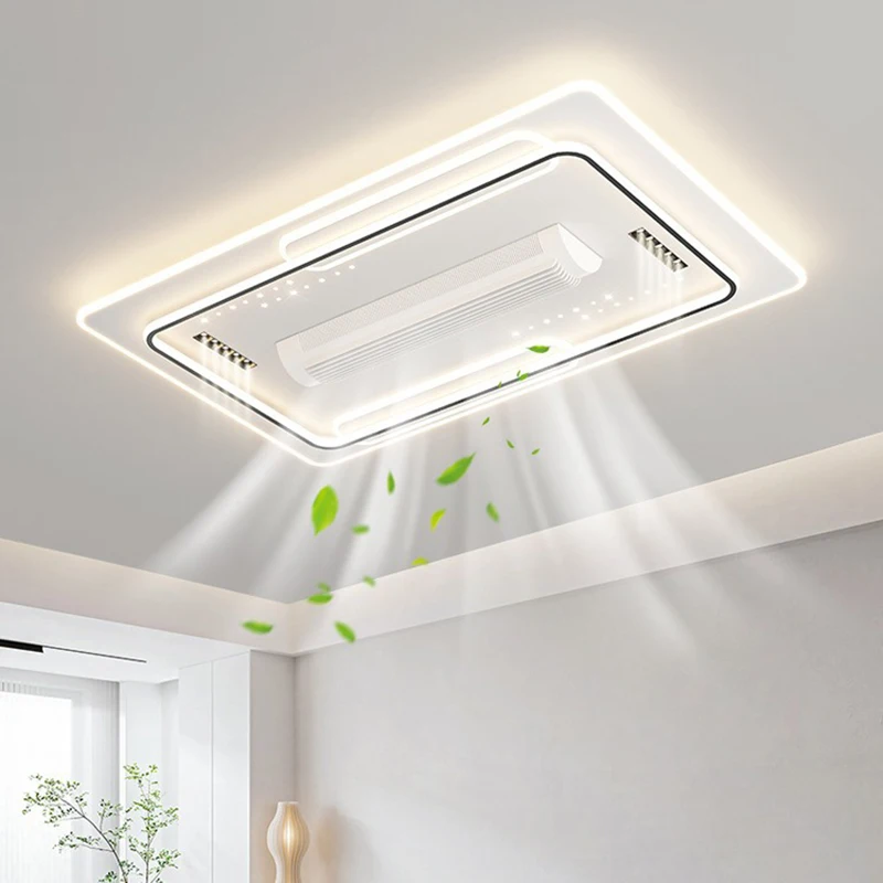 Ceiling Fan Light Indoor Living Room Modern Remote Control Iron Material LED Bladeless for Home Decoration ceiling fan,led ceiling fan lights,led fan light