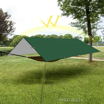 19 Hang Points Tent Tarp Survival Sun Shelter Shade Canopy Outdoor Backpacking Waterproof Camping Awning SunShade4 x4m 4x3m 3x3m