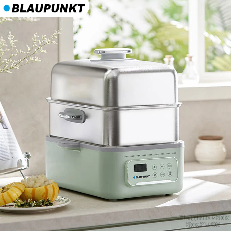 BLAUPUNKT Electric Steam Cooker ZG07 Household Multifunction Steamer Fish Chicken Seafood Steam Pot 1500W Fast Heating 13.5L