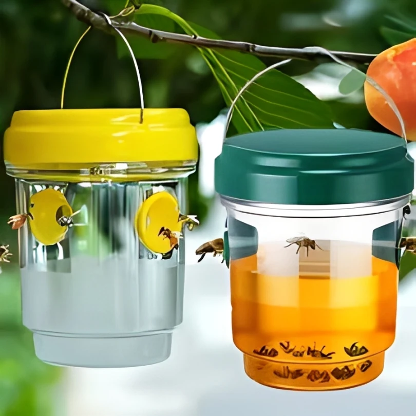 Large Reusable Waterproof Wasp and Hornet Trap for Indoor and Outdoor Pest Control