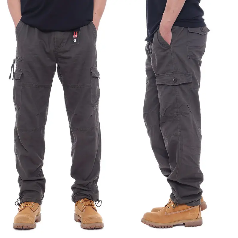 

High Quality Khaki Casual Pants Men Military Tactical Joggers Camouflage Cargo Pants Multi-Pocket Fashions Black Army Trousers
