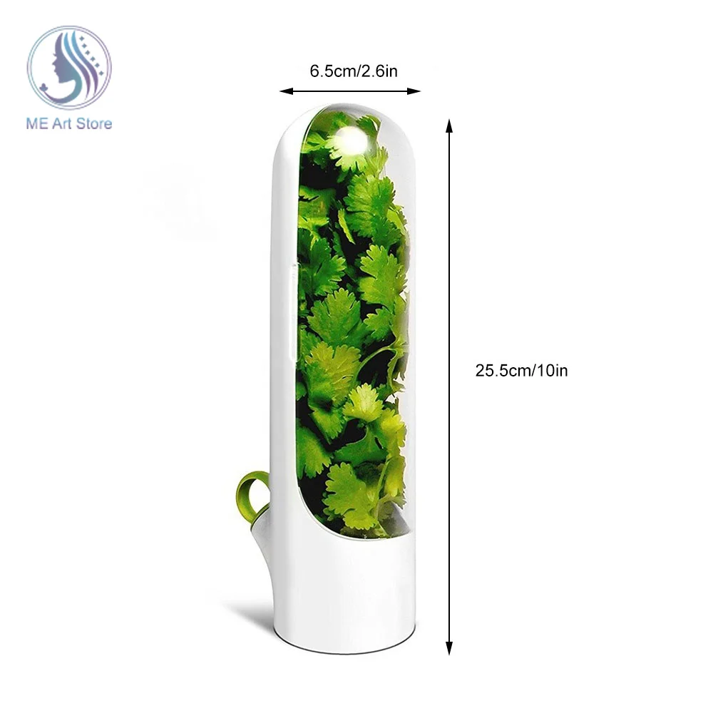 Herb Storage Capsule Case Fresh-Keeping Box Cup Type Food Storage Container Vegetable Preservation Bottle Kitchen Accessories