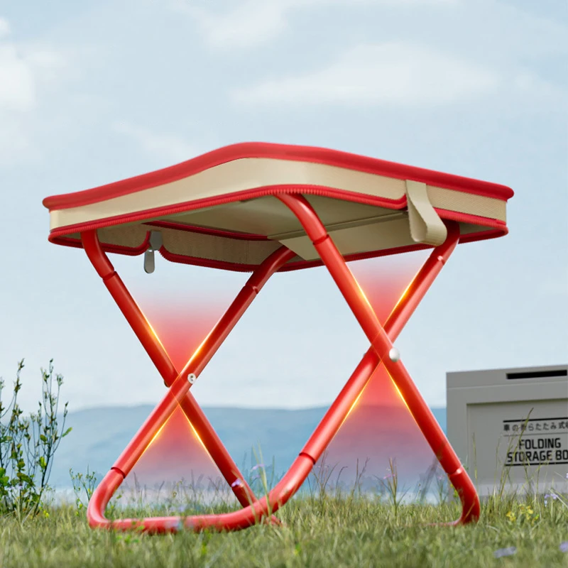 Mountainhiker Camping Portable Folding Stool Steels Chair Mini Fishing Chair Picnic Light Furniture Fishing Accessories
