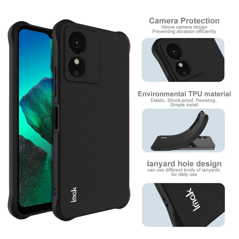 Shockproof Matte Back Case with Lens Protection - IMAK Air Bag Design