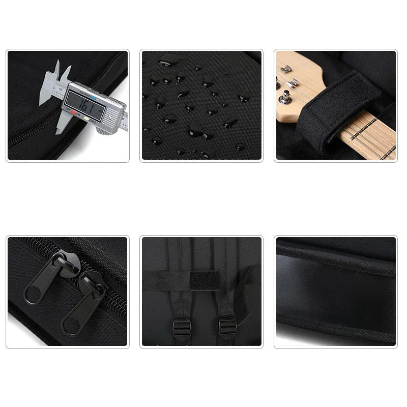 Electric Bass Waterproof Bags shockproof 16mm thicken folk acoustic electric guitar backpacks