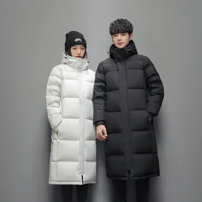 New -20&deg;C Down Jacket Men Long Jackets Winter Warm Lightweight White Duck Down Coats Men Streetwear Overcoats Women Clothing