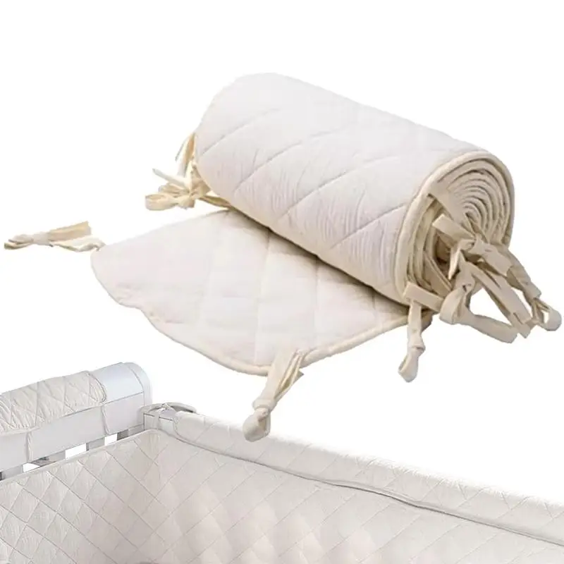 

Cloth Crib Bumpers Breathable Crib Bumper Covers For Girls Safe And Anti-Fall Crib Bumper Shield Children's Head Protection