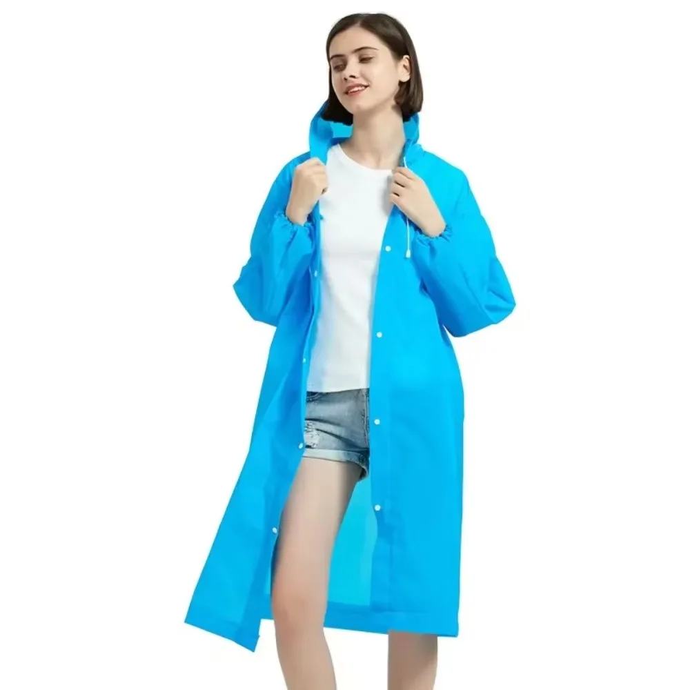 EVA Material Unisex Raincoat Thickened Raincoat Women's Waterproof Men's Camping Waterproof Set Supports Customization