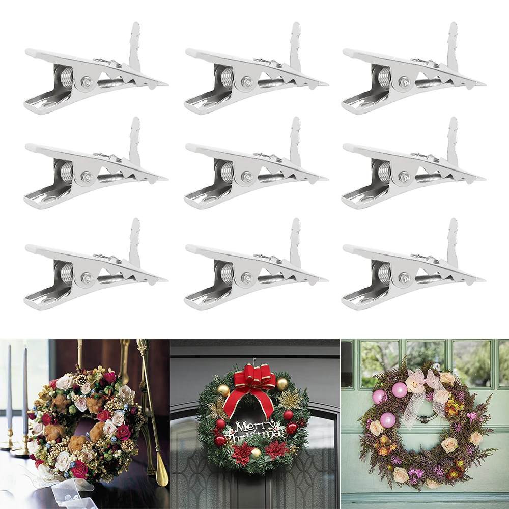 30/50pcs Mini Metal Clips Christmas Tree Flower Ornaments Fixed Clip