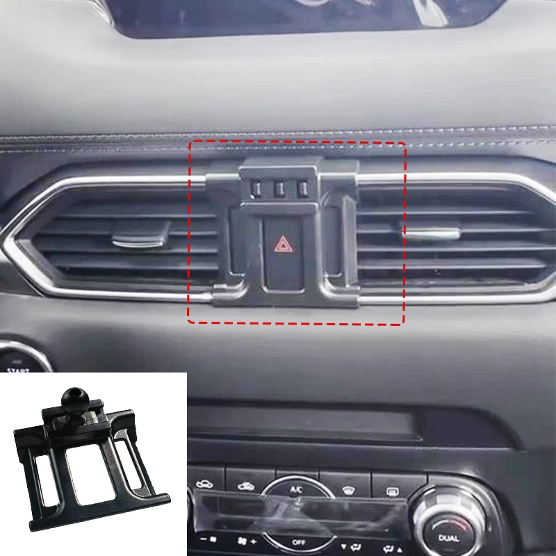 Autotelefonhalter für Mazda CX-5 CX5 2017 2018–2023, CX-8 CX 8 2019, Handy-Unterstützung, Autohalterungen, kabelloses Laden, Zubehör – Detail 1