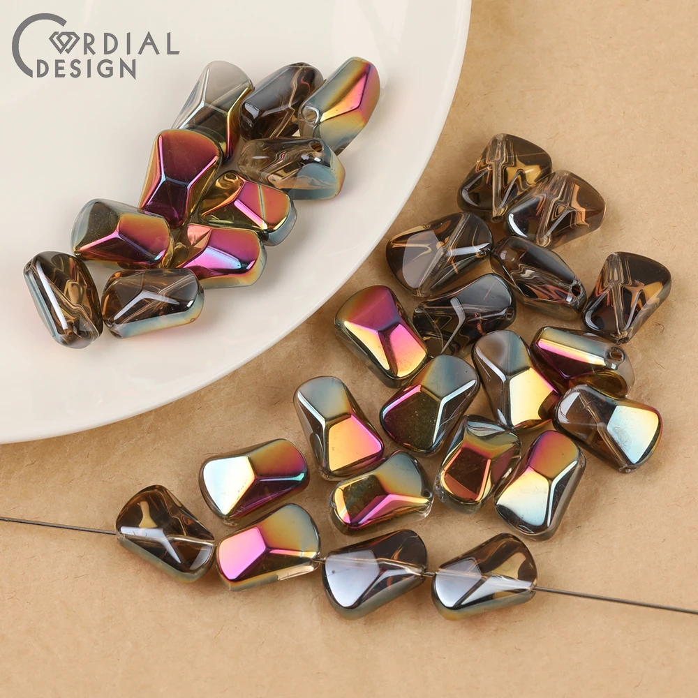 Cordial Design 10*16MM 200pcs Hand Made/DIY Glass Bead/Beads Making/Aurora Effect/Irregular Shape/Jewelry Findings & Components - cordial