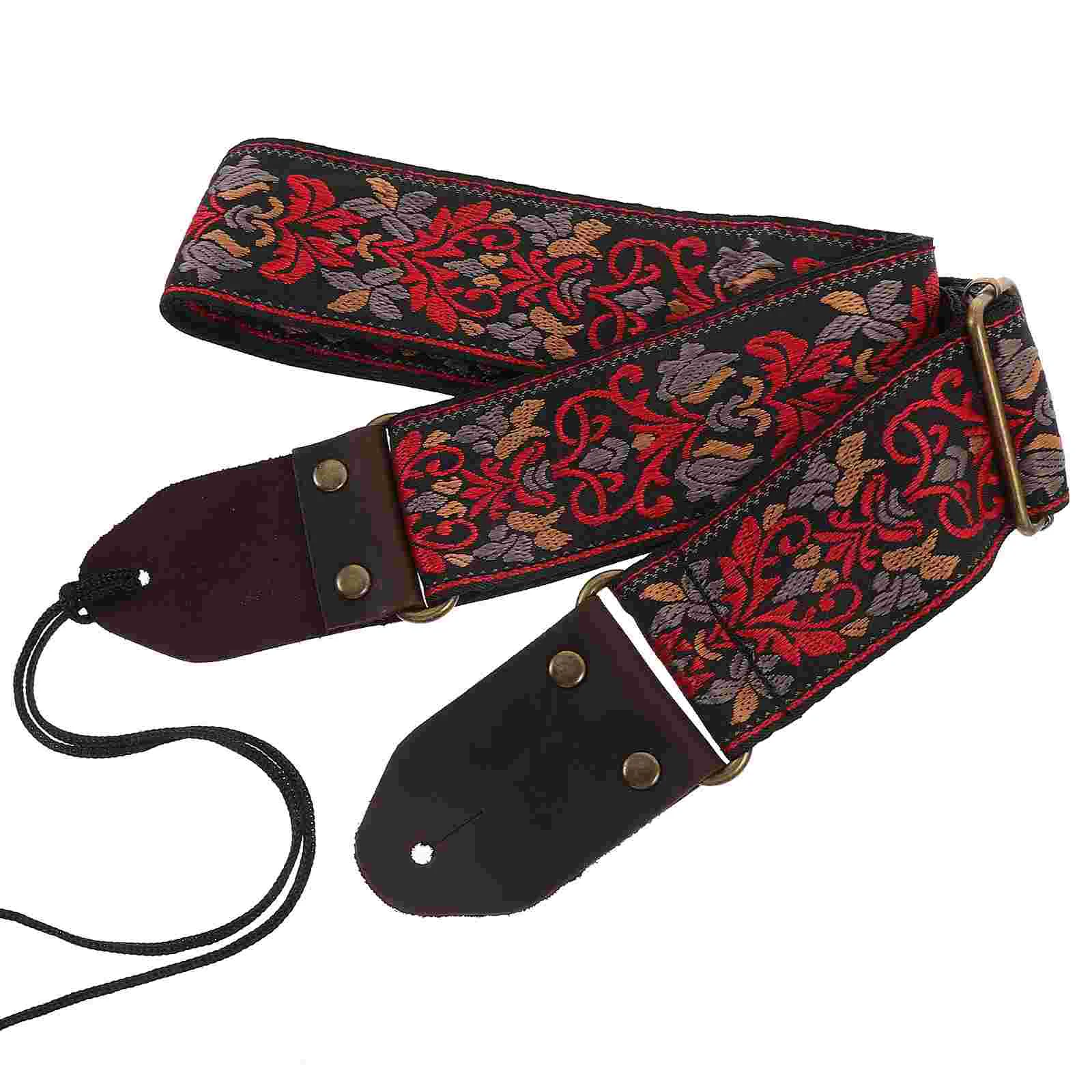 

Embroidered Guitar Strap Replacement Shoulder Widened Ukulele Delicate Sling Electric Accessories Bass Accessory Printing