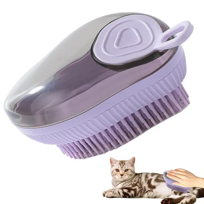 

Pet Shower Scrubber Dog Grooming Brush Hair Removal Brushes Refillable Pet Bath Massage Brush Reusable Dog Cat Shampoo Brush