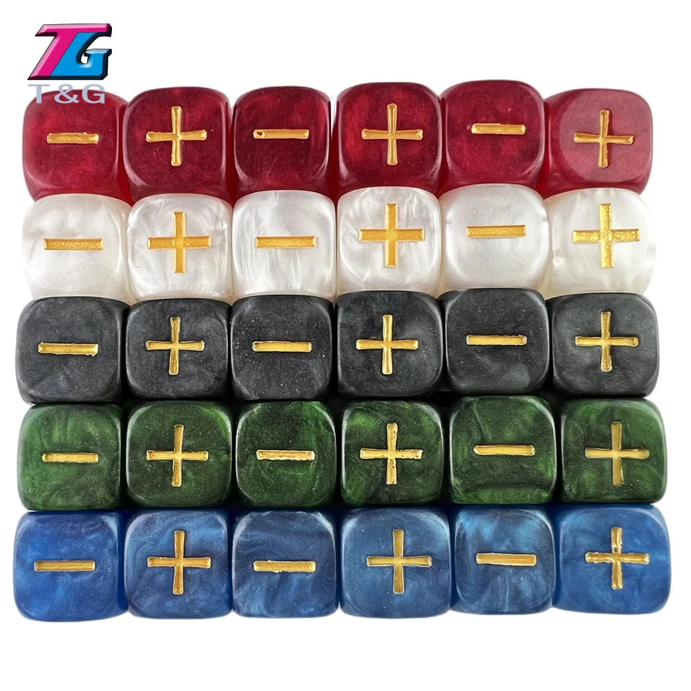 Dice-6-Sided 10pcs Marbled Effect 