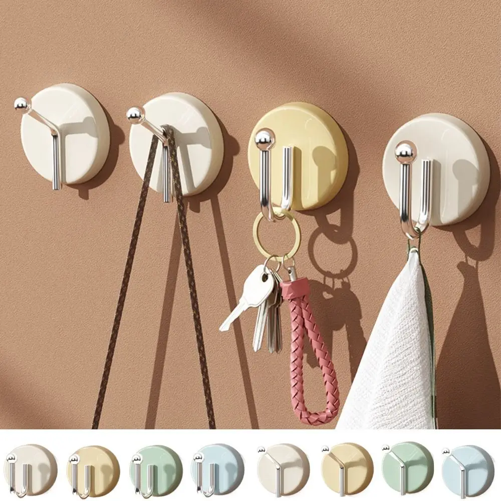 

Plastic Wall Hanging Hook Multi-functional Seamless Self Adhesive Sticky Hook Waterproof Punch-free Key Hanger Clothes