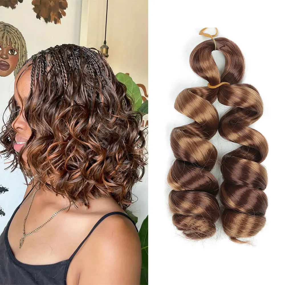 12 Inch French Curls Pre Stretched Braiding Hair Extensions Synthetic Hair Loose Deep Wave Crochet Braids for Women 1