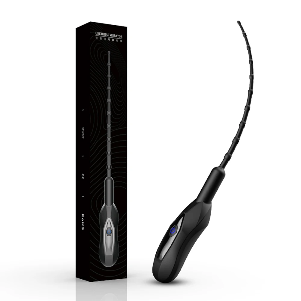 Penis Sex Toys 10 Speed Long Urethral Vibrator Catheter Plug Vibrating Urethra Sound Dilator Massager Dildo