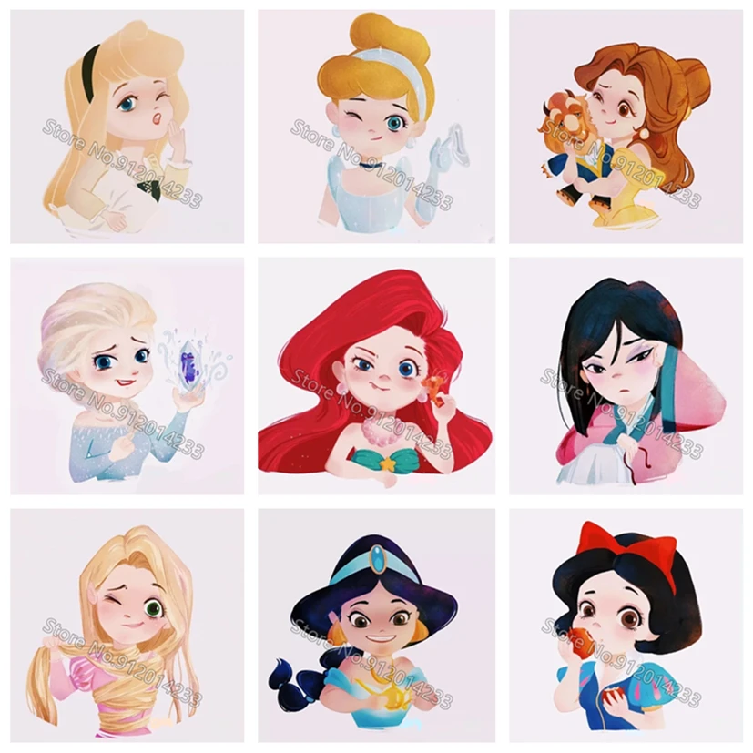 

Набор для алмазной вышивки «Принцесса» из мультфильма Disney, картина из страз 5D «сделай сам», жасмин, Белоснежка, милый портрет, ручная работа, подарки