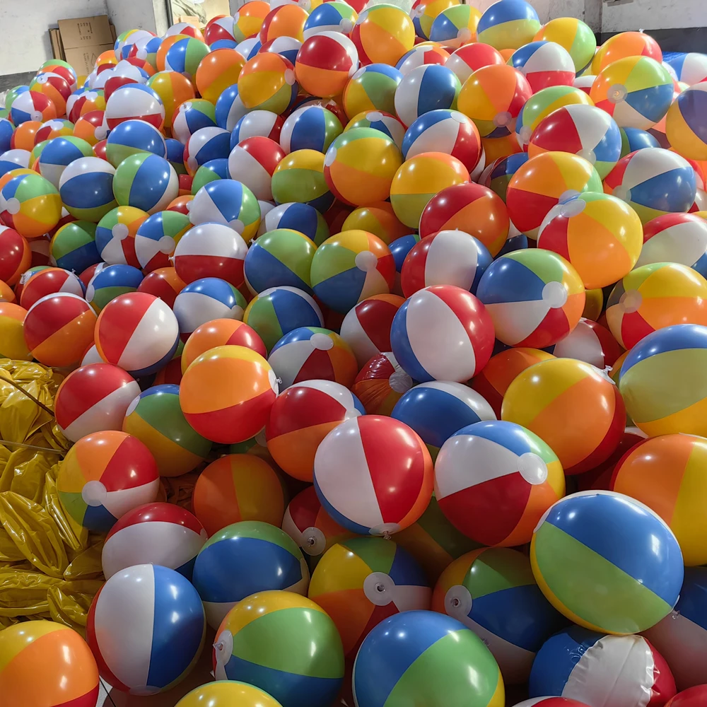 Inflatable beach ball 6 Pcs Colorful for Holiday Swimming Pool Outdoor Party Game Kids Adults