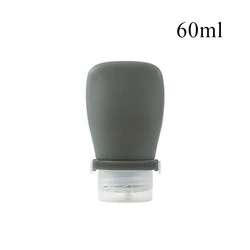 Travel-Friendly Leakproof Silicone Lotion & Shampoo Squeeze Bottle (Black 60ml)