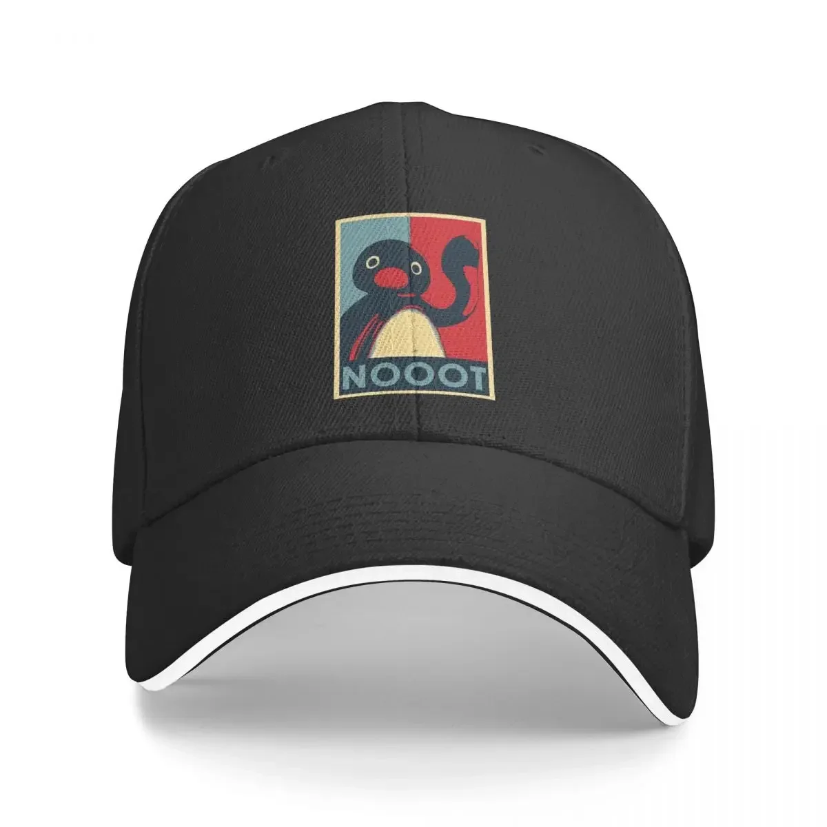NOOOT Pingu Family Cartoon Washed Men's Baseball Cap Windproof Trucker Snapback Caps Dad Hat Golf Hats