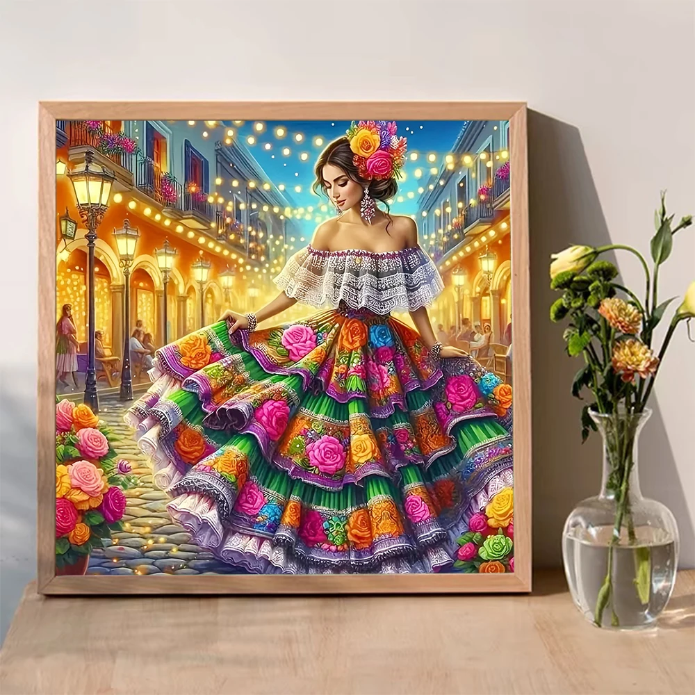 MOMAKA 5D DIY Diamond Painting Kits Afrikaanse Vrouw, Ronde