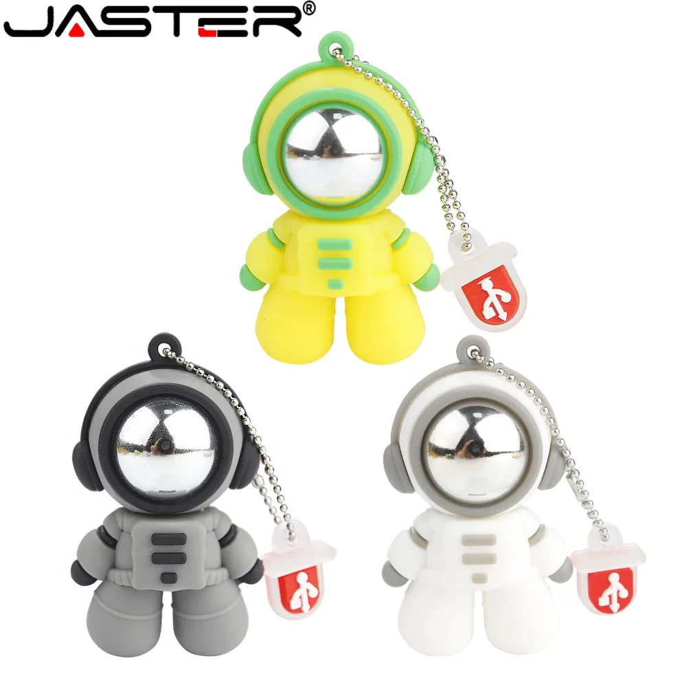 

Pen USB 128GB Cute Cartoon Flash Drive Creative Gift for Kids Memory Stick U Disk Free Key Chain Astronaut Pen Drive 32GB 64GB