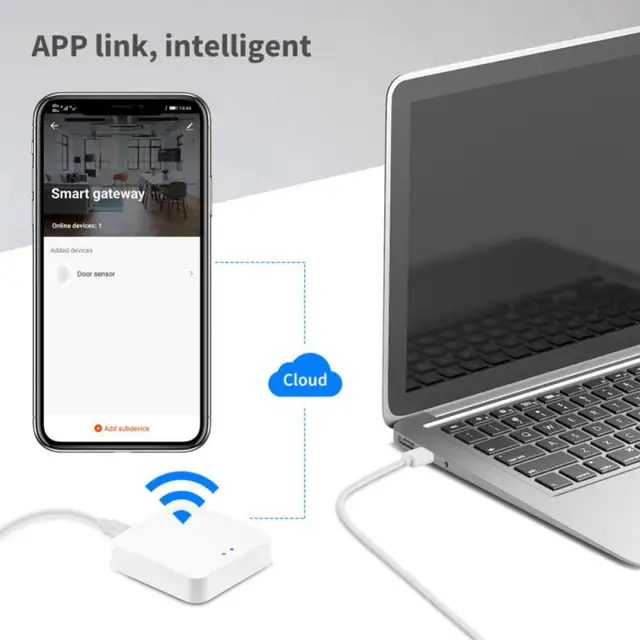 Tuya Multi-Mode Wireless Gateway ZigBee 3.0 Smart Gateway Smart Life APP Remote Control Works With Alexa Home 3