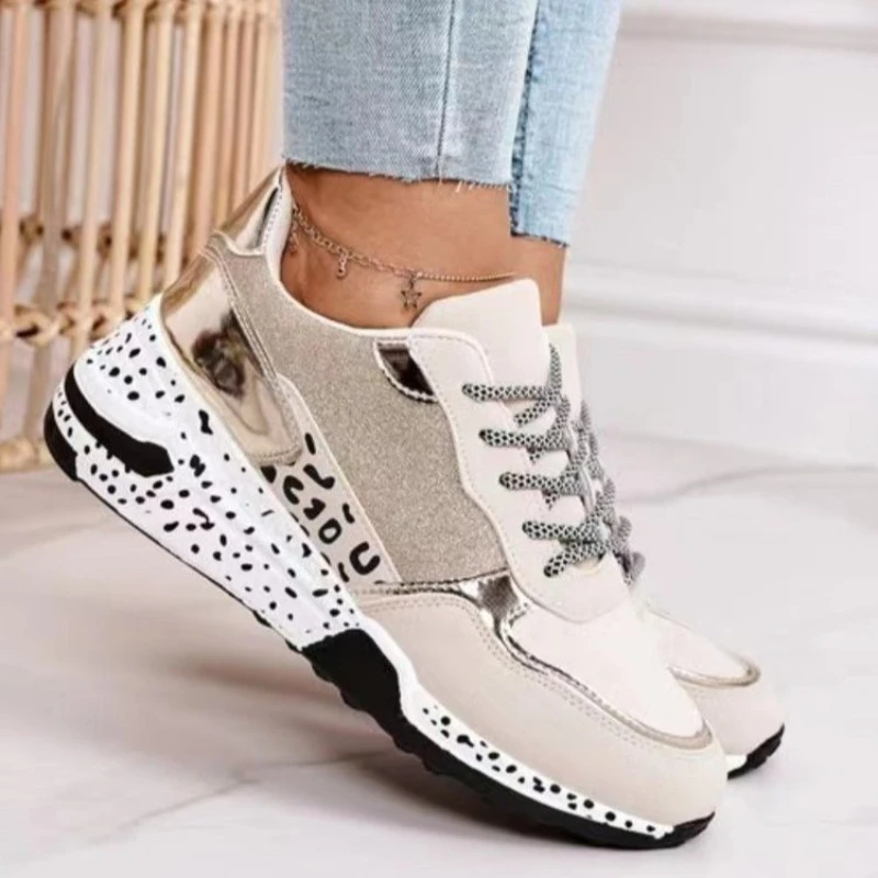 zapatillas mujer zapatos mujer verano 2022 zapatillas sneakers Zapatos informales con estampado De leopardo para mocasines con plataforma De colores, con cordones, vulcanizados, De Basquete| | - AliExpress