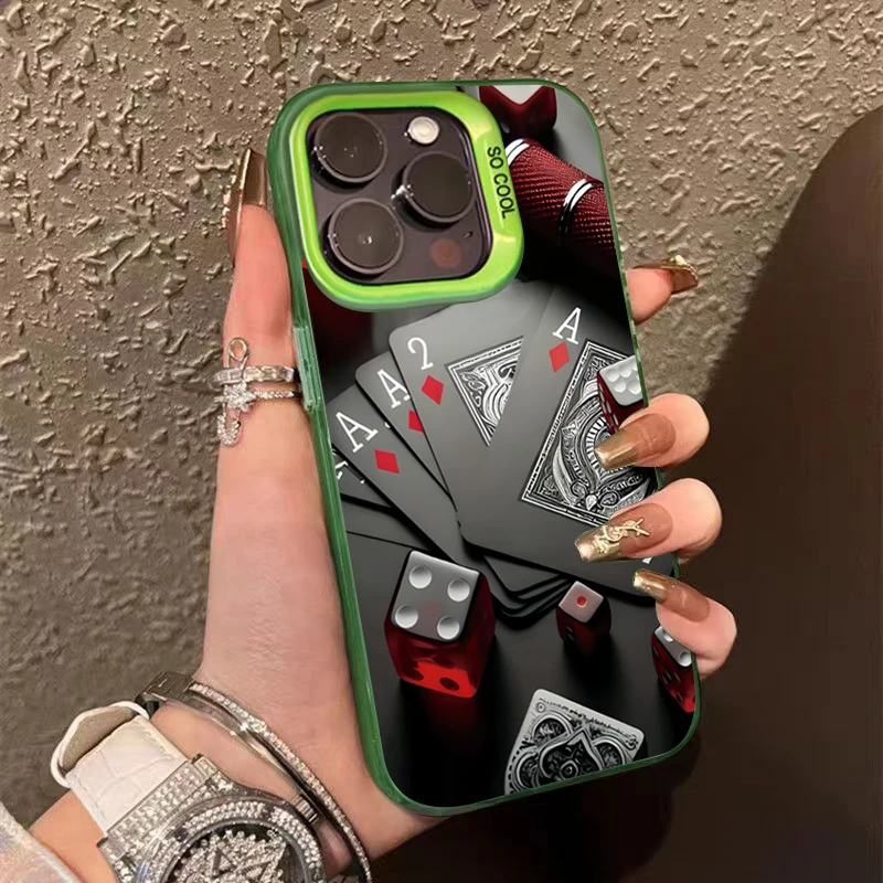 Poker Design Shockproof Ultra-Thin Hard Protective Phone Case