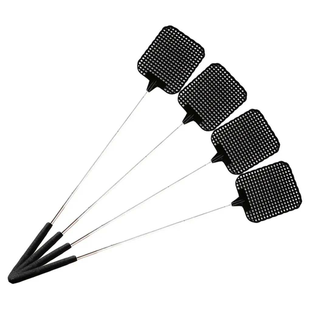 Plastic Telescopic Flies Swatter Retractable Rod Mosquito Trap Bug Pest Manual Tools Household Kitchen Pack of 4 fly swatter