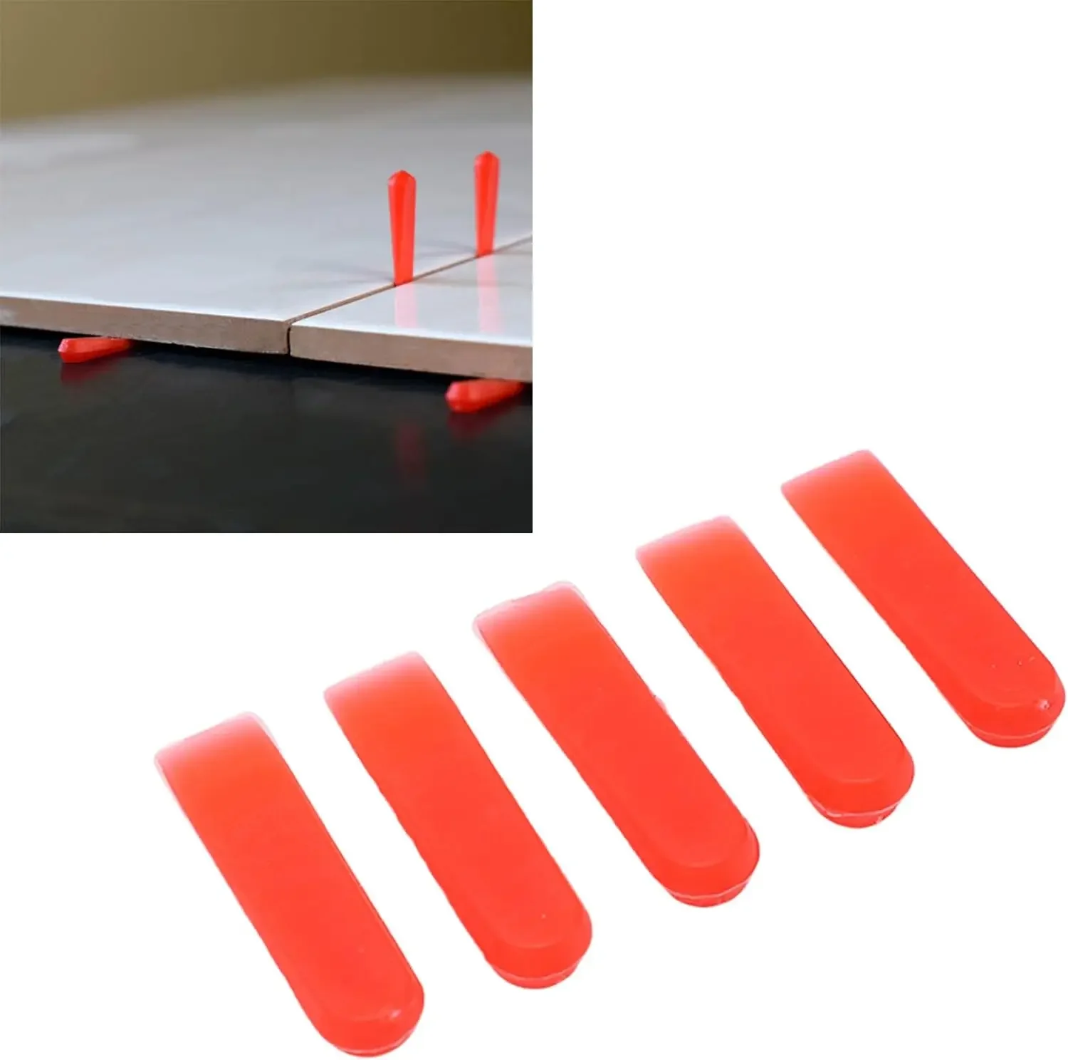 Ceramic Tile Leveling System Red Yellow Plastic Wedges Wall Floor Wedges Pliers Alignment 100pcs