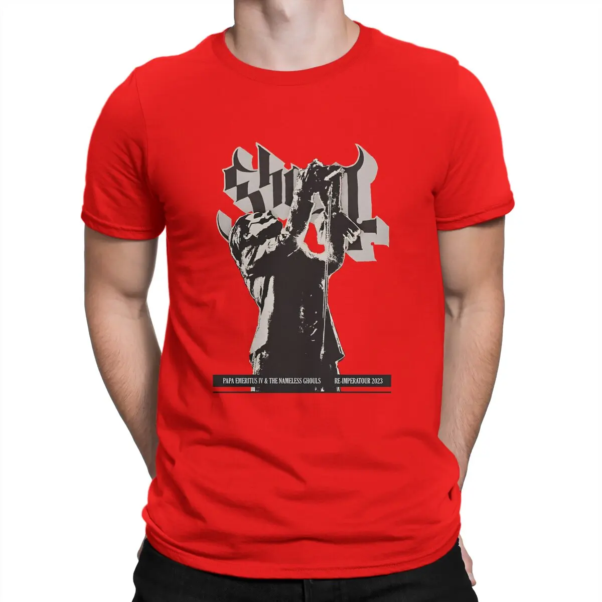 thumbnail image 1 of Camiseta de hombre con póster de banda, camiseta creativa, camiseta de manga corta con cuello redondo, algodón puro, regalo de cumpleaños, 1 of 7