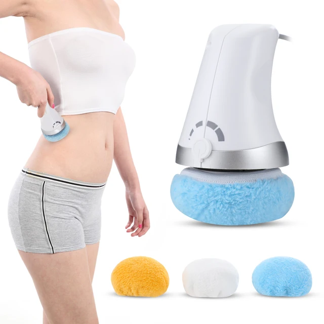 Advanced Body Shaping Massage And Cellulite Fighter, Handheld Body Sculpting Massager With 3 Reusable Pads, 1