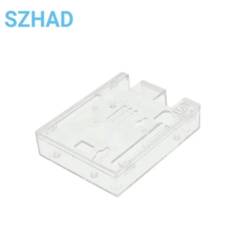 Sleek Black ABS Plastic Electronics Enclosure with Transparent Top