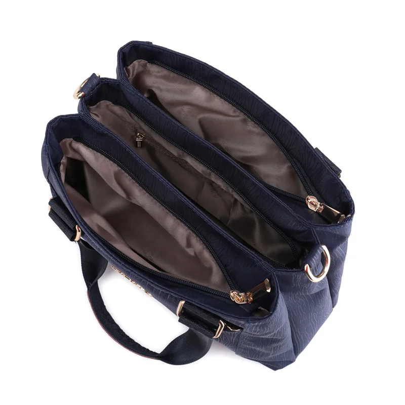 High Quality Shoulder bags for Women's Top-Handle Bags Nylon Ladies Totes Crossbody Bag Female Handbags Three Zipper Main Bag