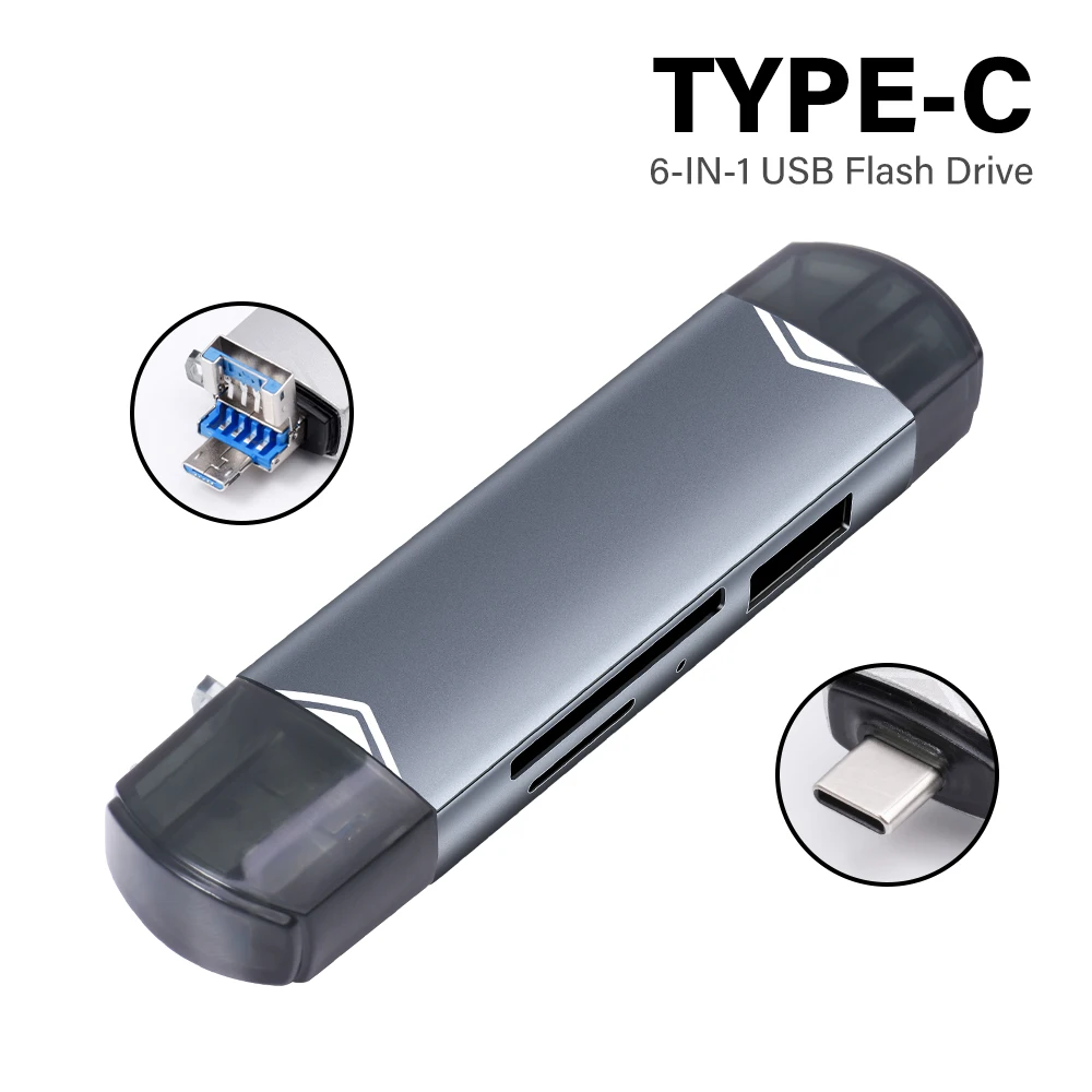 

Устройство для чтения карт памяти 6 в 1, USB 3,0
