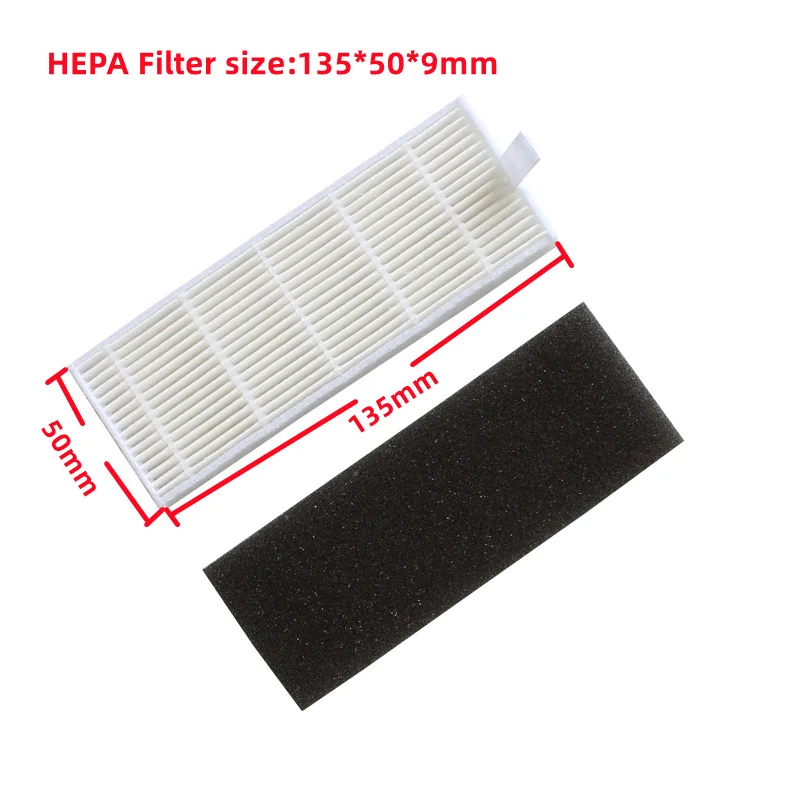 

5pcs/lot 135mm*50mm*9mm Robot vacuum cleaner HEPA Filter Robotic Vacuum Cleaner Spare parts Accessories Replacement 100%new