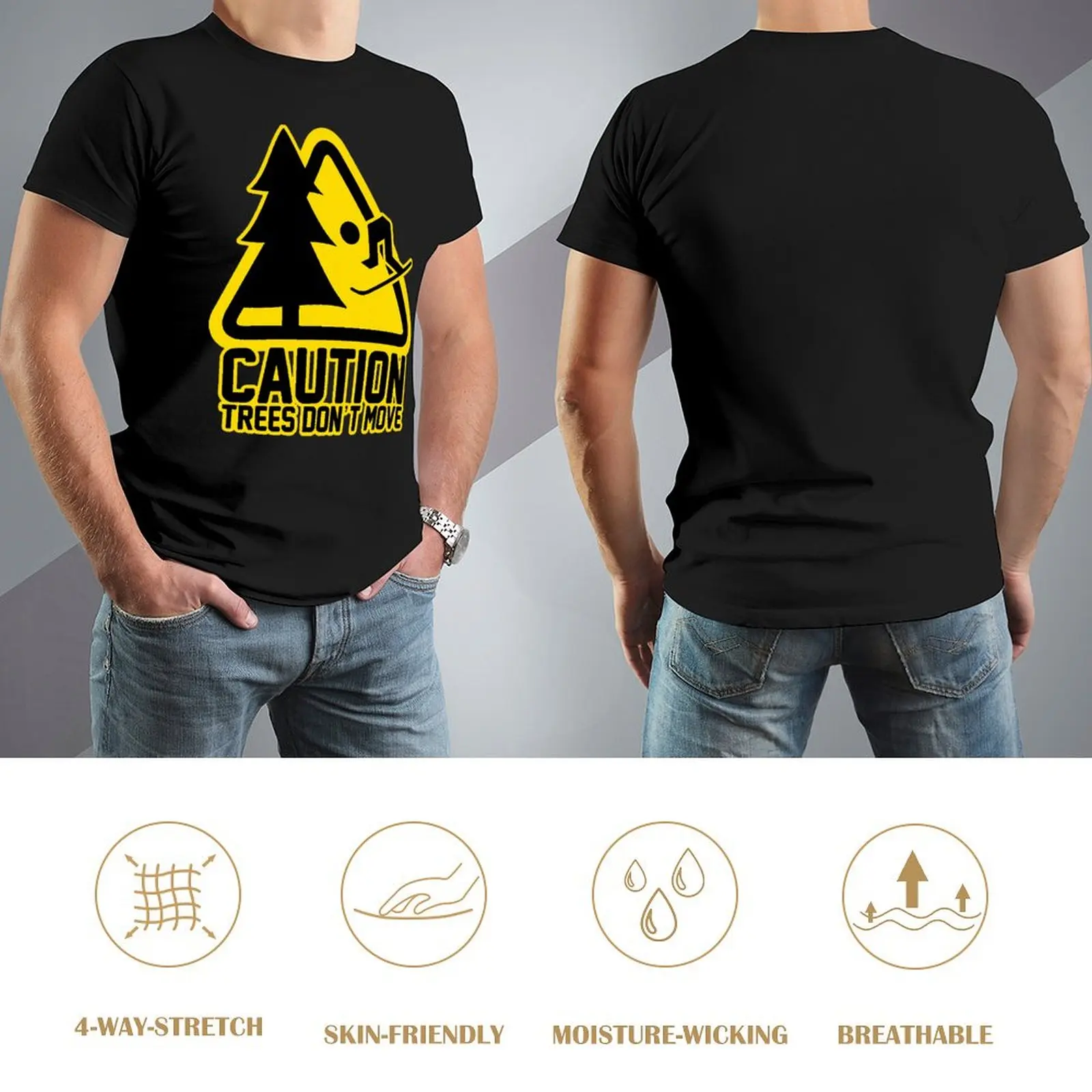 Attenzione Alberi Don T Move Ski Series Y Top Tee T-Shirt Unica Harajuku Sport Funny Novità Fitness Taglia Usa