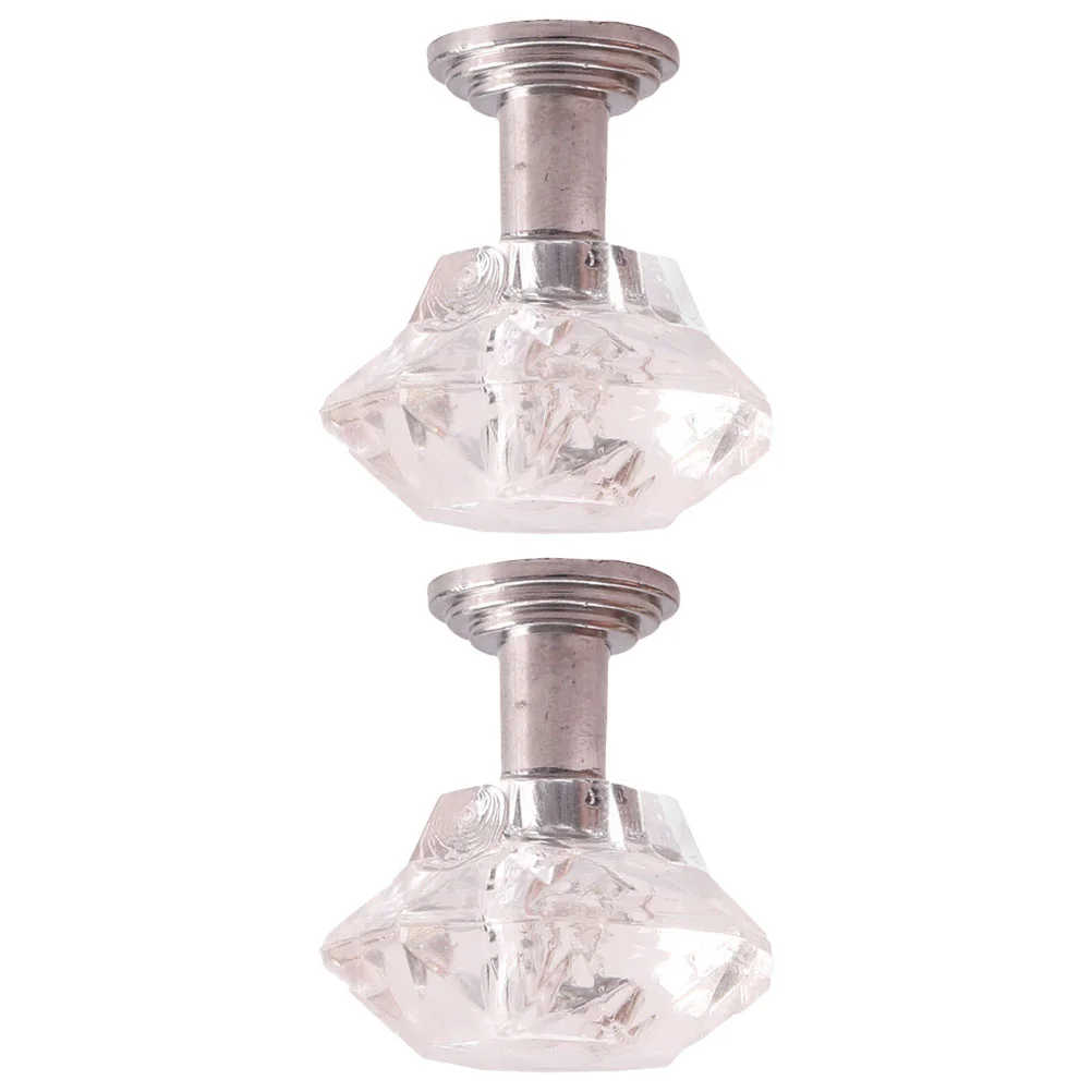 

2 Pcs Chandelier Miniature Dollhouse Ceiling Lightss Imitation Hanging Lamp Lighting