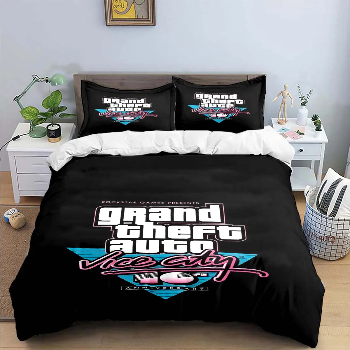 Fashion Classic Exciting Game G-GTA Print Bedding Sets Bed Supplies Set Duvet Cover Bed Comforter Set Bedding Set Luxury Gift 5