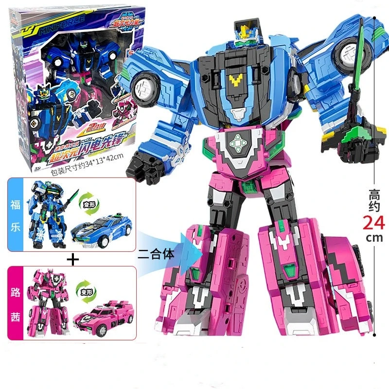 4 in 1 MiniForce 6 Transform Combined Robot Figures Toys