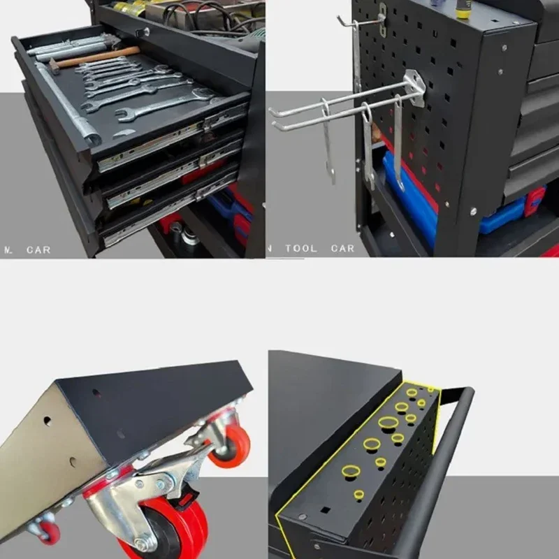 Tools Cabinet Heavy Trolley Screwdriver Wrench Storage Rack Tool Cabinets Garage Workshop Drawer Tool Boxes Cart Organizer