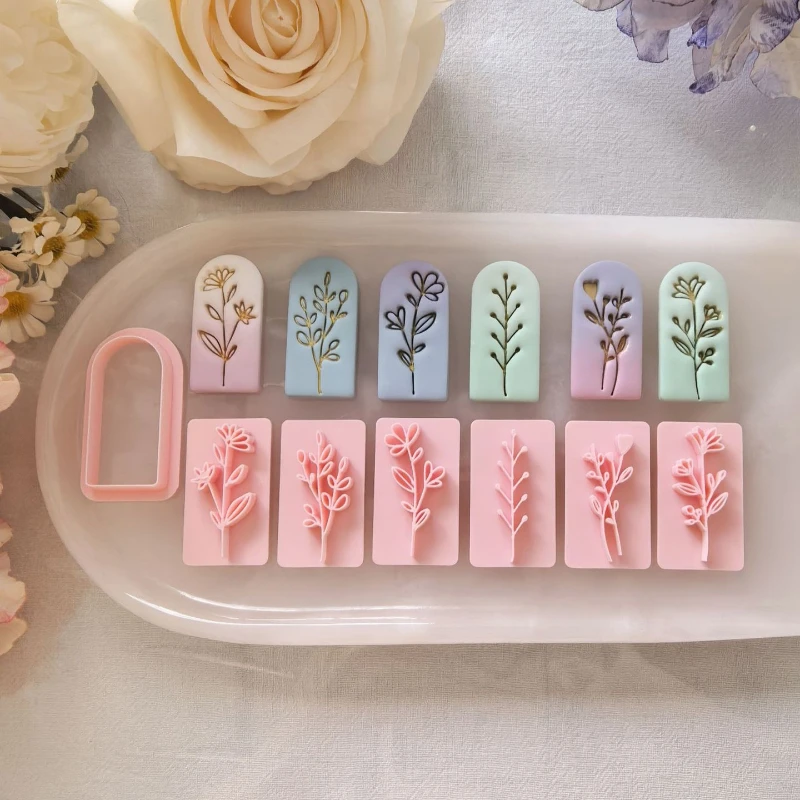 Soft Pottery Earrings Mold Set for DIY Handmade Jewelry Making