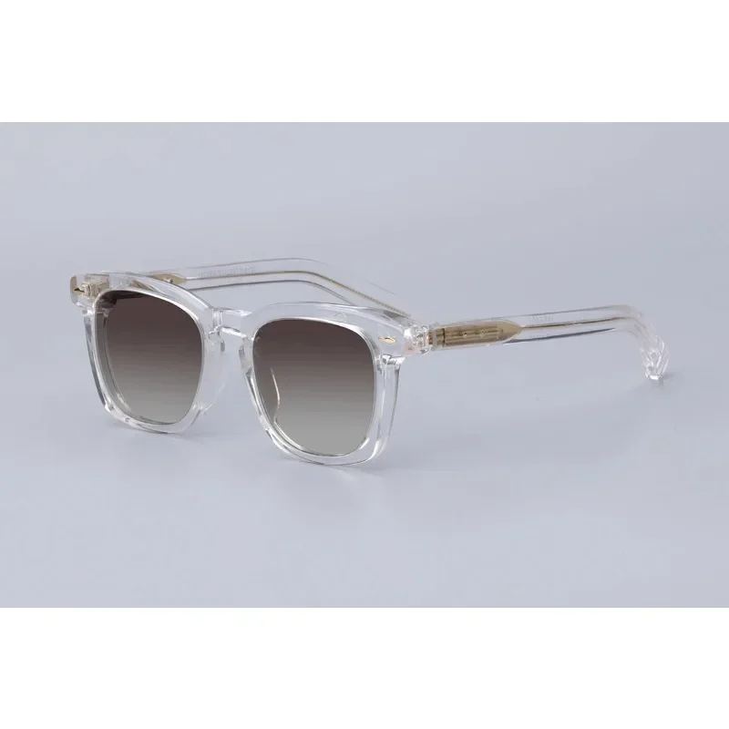 

JMM Sunglasses for Men Japanese Square Clear-gray Acetate Uv400 Eyeglasses Handmade Classical Designer Brand Women's Sunglasses