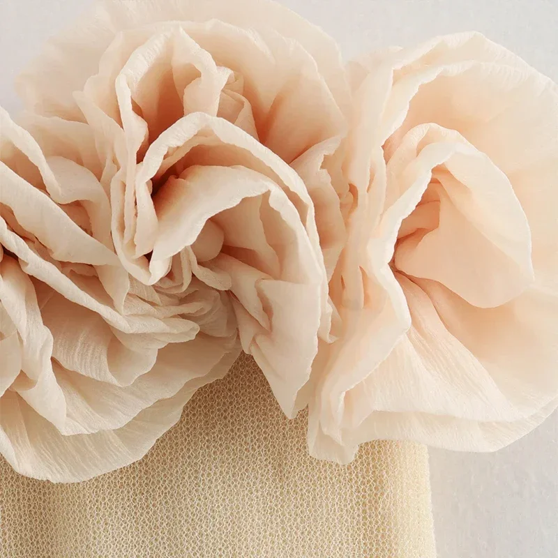 Elegant 3D Flower Knit Long Dress Women Off Shoulder Backless Loose Party Beach Vacation Dresses 2025 Spring Lady Knitwear New