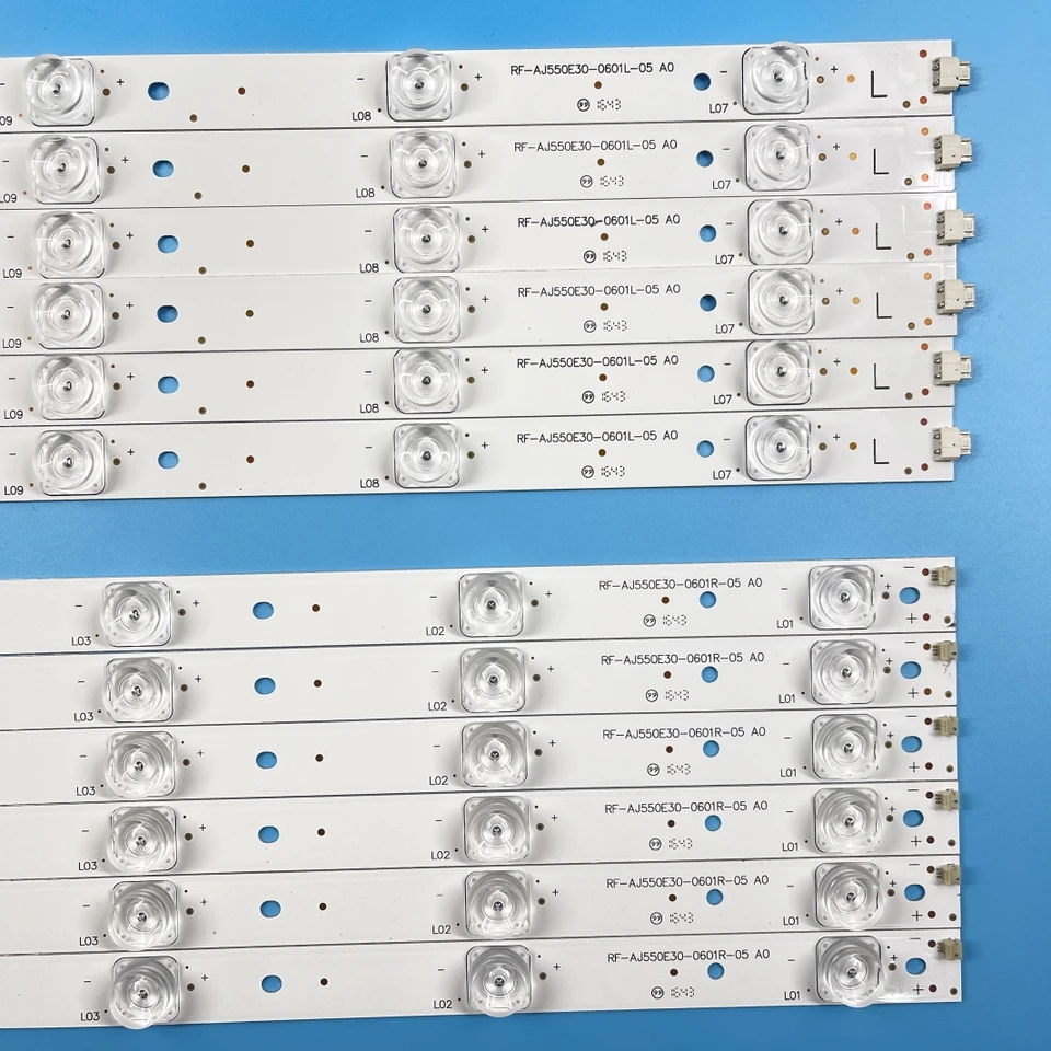 KIT 5 BARRE STRIP 12 LED TV SHARP RF AJ490E30 1201S 05 A6 LC49CUG8052