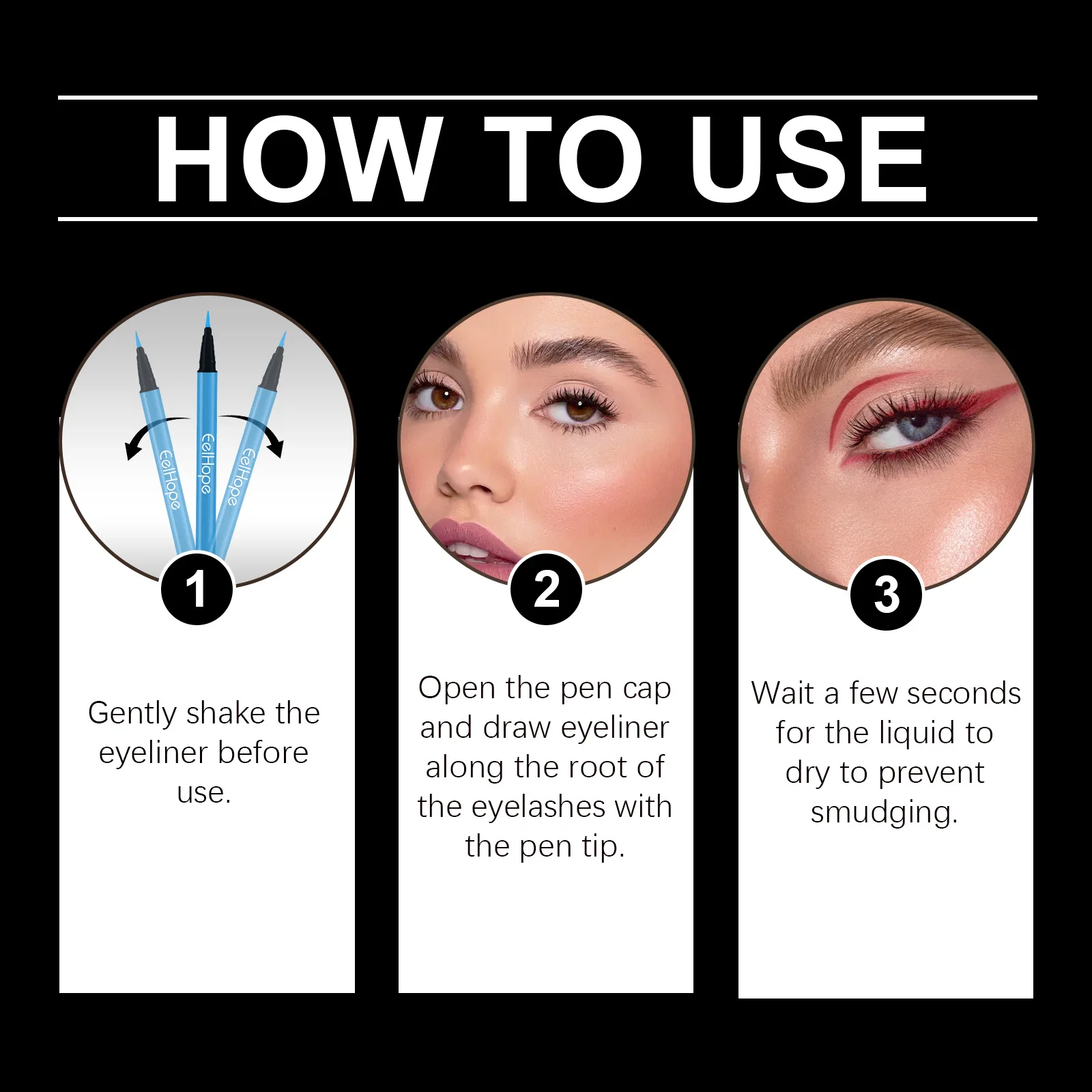 8 Color Uv Neon Liquid Eyeliner Waterproof Long-lasting Makeup_voghion.com