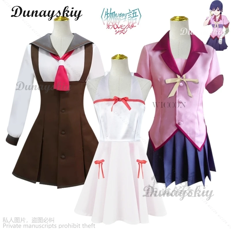 

Аниме Bakemonogatari Cos Oshino Shinobu Косплей Костюм Sengoku Nadeko Lolita kanбару Suruga Хэллоуин Рождественская Вечеринка Униформа