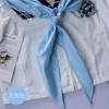 School Girls Triangular scarf Tie Japanese Korean Students Tie Necktie Choker For JK Uniforms Neckwear Red Green Navy Pink Blue 4